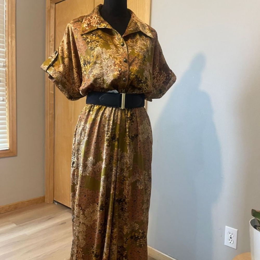 Floral Button-Up Jumpsuit with Belt